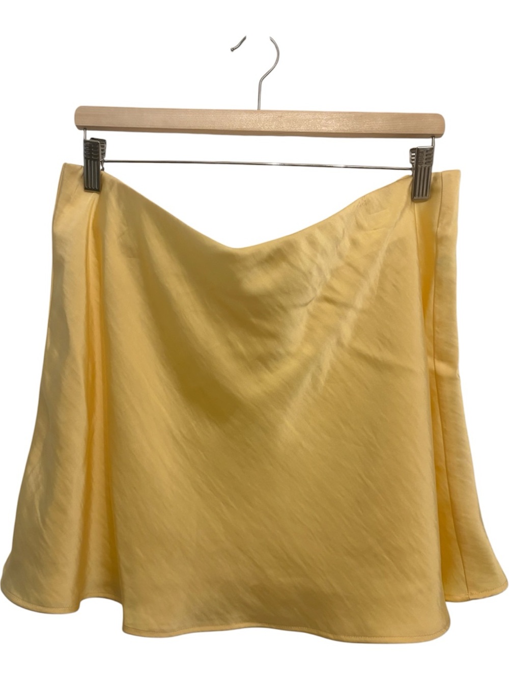 a new day Yellow Satin Circle Skirt